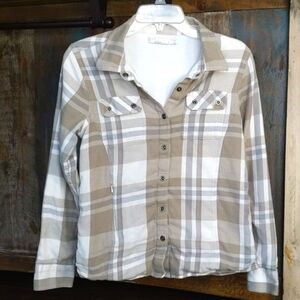 prAna Thermal Lined Flannel Shacket Top - Women's Small